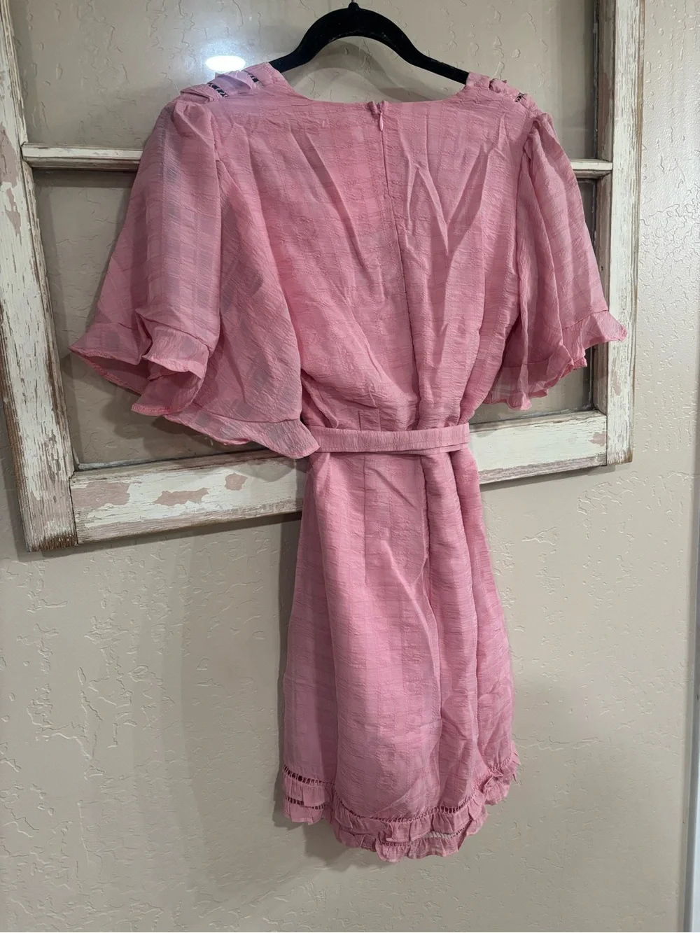 🔥Pink Ruffle Wrap Dress - Picture 6 of 7